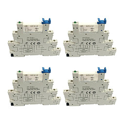 4 piece hongfa hf41f pcb relai 5 broches prise de relais 6-24v ac / dc 6a 41f-1z-c2-1