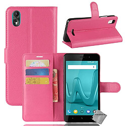 Htdmobiles Housse etui portefeuille pour Wiko Lenny 4 Plus + film ecran - ROSE