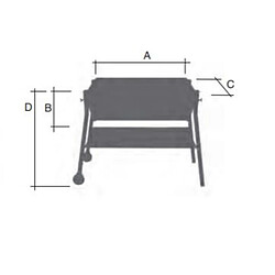 Acheter Visiodirect Barbecue rotissoire en Zinc coloris Gris - 87 x 28 x 50 x 82 cm