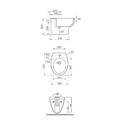 Kiamami Valentina SET DE SANITAIRES EN CÉRAMIQUE POUR FIXATION SUSPENDUE | CIPRO pas cher