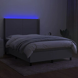 Avis Sommier à lattes,Cadre à lattes de lit et matelas et LED pour Adulte Gris clair 140x190 cm -MN90116