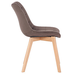 Avis Decoshop26 Chaise de salle à manger x1 rembourrage généreux en velours marron piètement en bois 10_0002081