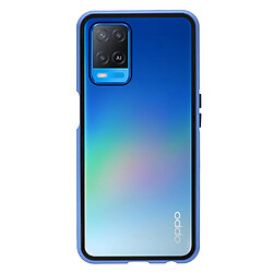 Coque en métal double face, ultra clair, fermeture magnétique, bleu pour votre Oppo A54 4G