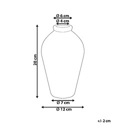 Avis Beliani Vase à fleurs MALLIA fait à la main Céramique 20 cm Blanc