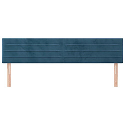 Avis Maison Chic Lot de 2 Têtes de lit design Bleu pour chambre - Décoration de lit foncé 80x5x78/88 cm Velours -MN38580