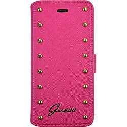 Guess Maroquinerie Etui à rabat Guess clouté rose pour iPhone 6 Plus