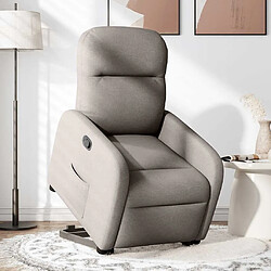 vidaXL Fauteuil inclinable taupe tissu