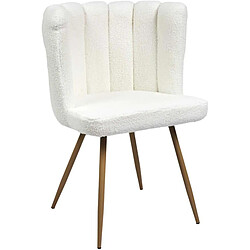 The Home Deco Factory Lot de 2 chaises Ariel - Blanc