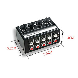 Acheter Table De Mixage Stéréo 4 Canaux Compacte Sans Alimentation Pour Tous Appareils YONIS