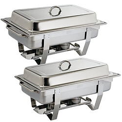 Acheter Offre Spéciale Lot de 2 Chafing Dish Milan GN 1/1 avec 72 Capsules de Gel - Olympia