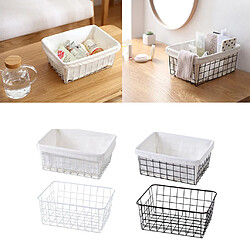 panier de fer panier salle de bain cuisine panier de rangement blanc sans entoilage pas cher