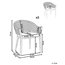 Avis Beliani Chaise de jardin MILETO Métal Gris