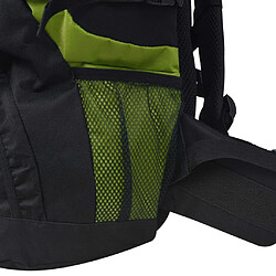 vidaXL Sac à dos de randonnée XXL 75 L noir et vert pas cher