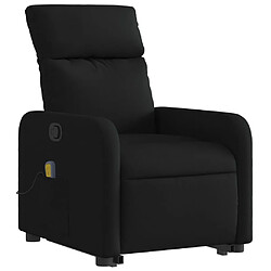 Avis vidaXL Fauteuil de massage inclinable Noir Tissu