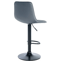 Avis Decoshop26 Tabouret de bar chaise haute x1 avec repose-pieds incurvé en PVC gris structure métallique noir 10_0005122