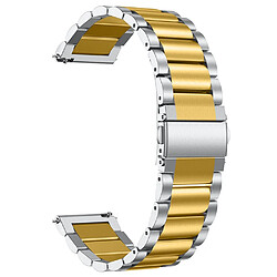 Bracelet en métal 20 mm, fermeture rapide, or, argent pour votre Garmin Vivomove 3/Garminmove 3