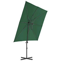 Helloshop26 Parasol avec base portable 2,5 x 2,5 m vert 02_0008063