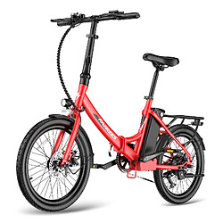 Fafrees f20 léger électrique pliant vélo rouge