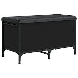 Maison Chic Banc de rangement | Meuble de rangement d'Entrée | Coffres d'Intérieur noir 82x42x45 cm bois d'ingénierie -MN30119