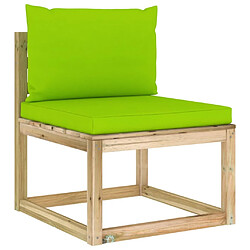 Maison Chic Salon de jardin 10 pcs + coussins - Mobilier/Meubles de jardin - Table et chaises d'extérieur bois de pin imprégné -MN46684 pas cher