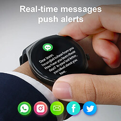 Universal Bluetooth Appelé Smartwatch Homme IPX7 Imperméable 30 jours de veille | Smartwatch (Noir) pas cher