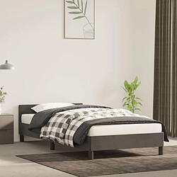 vidaXL Cadre de lit sans matelas gris foncé 80x200 cm velours