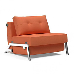 Inside 75 INNOVATION LIVING Fauteuil design SOFABED CUBED 02 CHROME Argus Rust convertible lit 200*90 cm