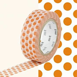 Masking tape à pois - Orange - 1,5 cm x 7 m