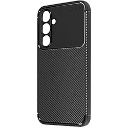 Avizar Coque pour Samsung Galaxy A55 Silicone Flexible Effet Carbone Noir