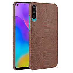 Wewoo Coque Rigide Pour Huawei Honor Play 3 Texture Crocodile antichoc PC + étui en PU marron