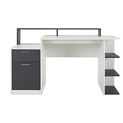 Acheter Vente-Unique Bureau avec rangements ZACHARIE - Blanc et gris