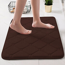 LUUCOZK Tapis de bain antidérapants Tapis de bain absorbants à séchage rapide - Marron-40x60cm