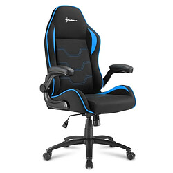 Avis Sharkoon Elbrus 1 Siège Gamer 5 Roues Salle de Loisir et Jeu Pliable Tissu Métal Noir Bleu