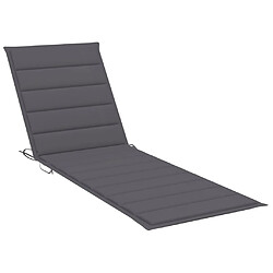 Acheter Helloshop26 Transat chaise longue bain de soleil lit de jardin terrasse meuble d'extérieur avec coussin anthracite bois de pin imprégné 02_0012281