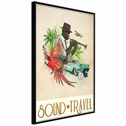 Paris Prix Affiche Murale Encadrée Exotic Travel 20 x 30 cm Noir