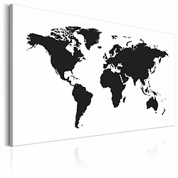 Paris Prix Tableau Imprimé World Map : Black & White Elegance 60 x 90 cm