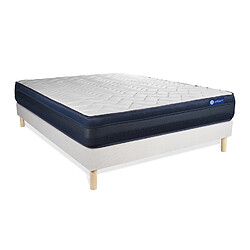 Avis ACTISOM Ensemble matelas ACTIMEMO TECH 140x190 Mémoire de forme Maxi épaisseur 5zones de confort + sommier KIT blanc