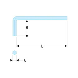 Facom Clé mâle courte 7/64""