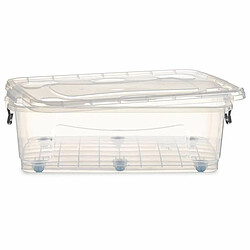 Avis Kipit Boîte de rangement avec roues Transparent Plastique 30 L 40 x 20,5 x 63 cm (6 Unités)