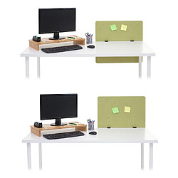 Mendler Paroi de séparation acoustique HWC-G75, Protection visuelle pour bureau, panneau, tissu ~ 65x60cm, vert