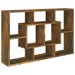 vidaXL Étagère murale Chêne fumé 85x16x52,5 cm Bois d'ingénierie