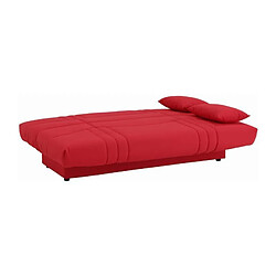 DREAM Banquette clic clac 3 places - Tissu rouge - Slyle contemporain - L 190 x P 92 cm