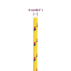 vidaXL Corde de bateau Jaune 8 mm 250 m Polypropylène pas cher