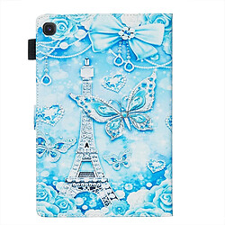 Acheter Etui en PU impression papillons de cristal pour votre Samsung Galaxy Tab S5e SM-T720/T725