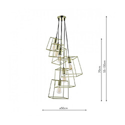 Avis Luminaire Center Suspension Tower Or poli 6 ampoules 70cm