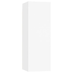 Acheter Maison Chic Ensemble de meubles TV 4 pcs | Banc TV Moderne pour salon | Meuble de Rangement - Blanc Aggloméré -MN81966