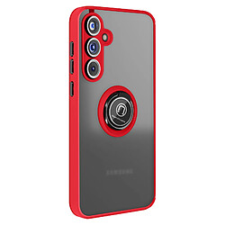 Avizar Coque pour Samsung Galaxy A55 Bague Métallique Fonction Support Rouge