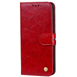 Wewoo Housse Étui rouge pour Sumsung Galaxy S8 Business Style Huile Cire Texture Horizontal en cuir Flip avec Titulaire & Card Slots & Wallet