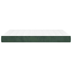 Avis vidaXL Matelas de lit à ressorts ensachés Vert foncé 140x190x20 cm