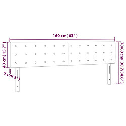 vidaXL Tête de lit à LED Blanc 160x5x78/88 cm Similicuir pas cher